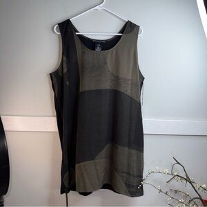 Crea B Prince  Black and Olive Tank Tunic Top